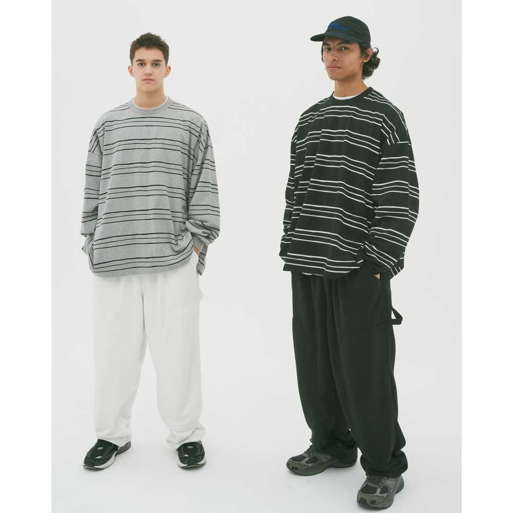 S.F.C (STRIPES FOR CREATIVE) SUPER BIG LS TEE (MULTI STRIPE)