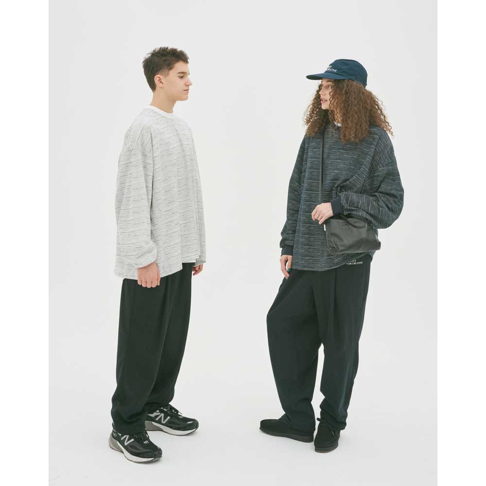 S.F.C (STRIPES FOR CREATIVE) SUPER BIG LS TEE (SIDE STRIPE TECH)