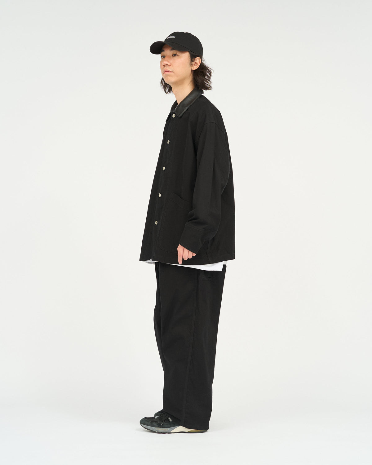 FreshService COTTON CANVAS LEATHER COLLAR WORK JACKET