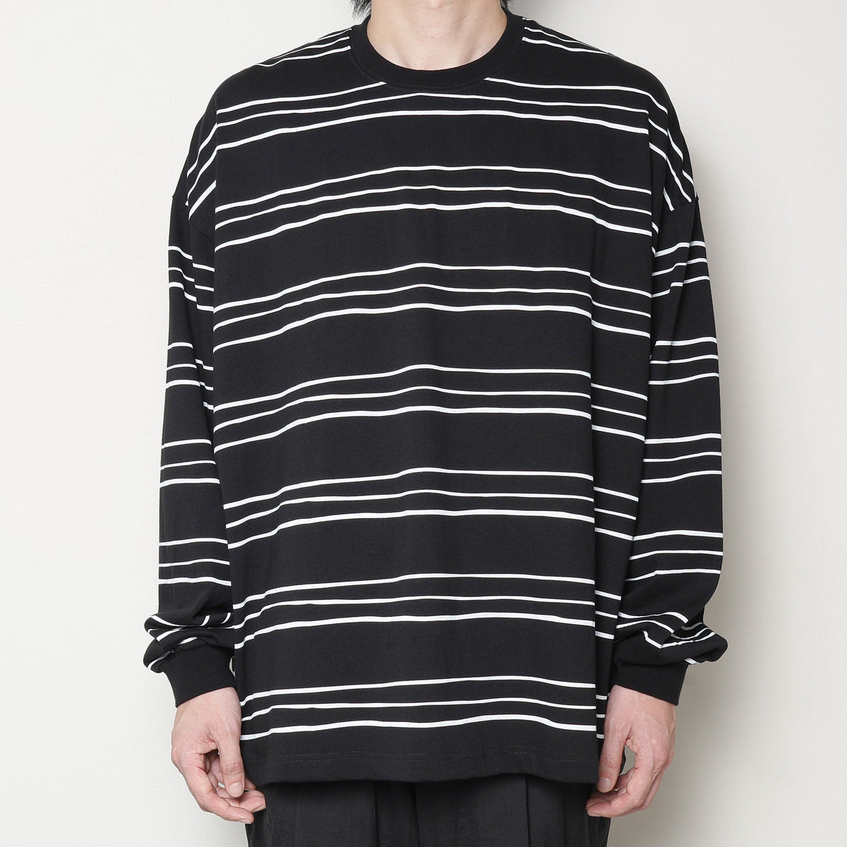 S.F.C (STRIPES FOR CREATIVE) SUPER BIG LS TEE (MULTI STRIPE)