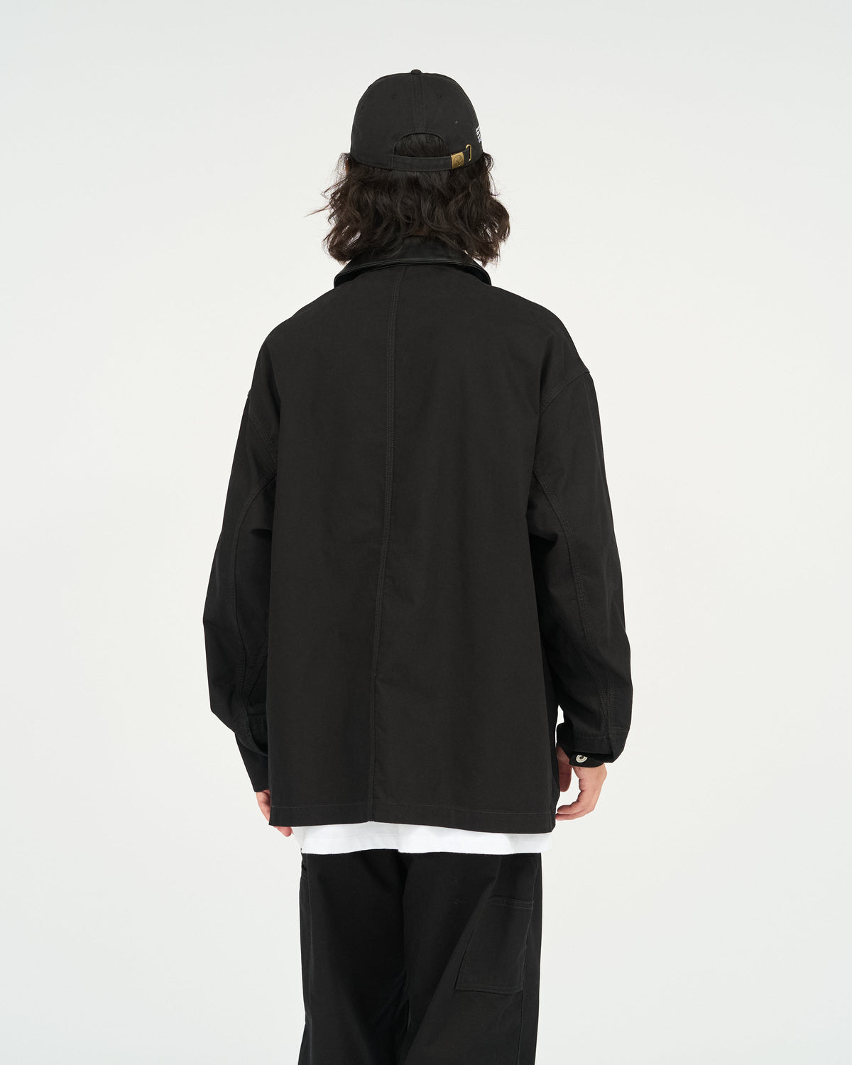 FreshService COTTON CANVAS LEATHER COLLAR WORK JACKET