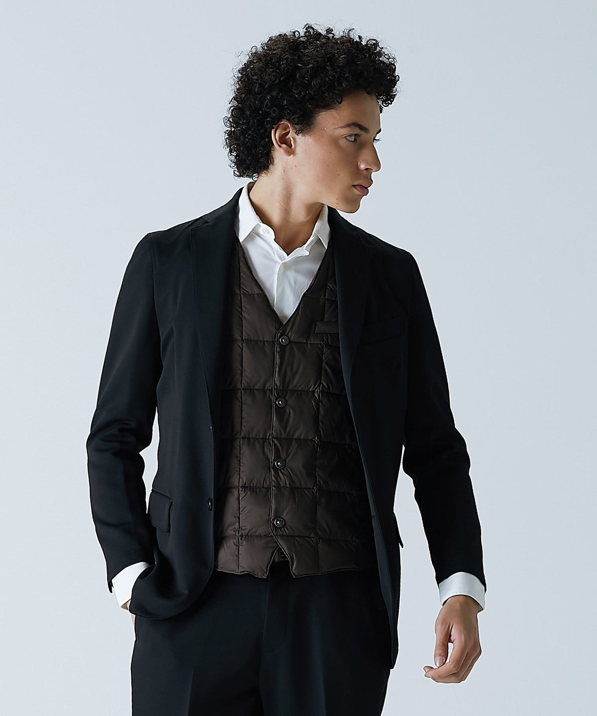TAION Basic V-Neck Button Down Vest