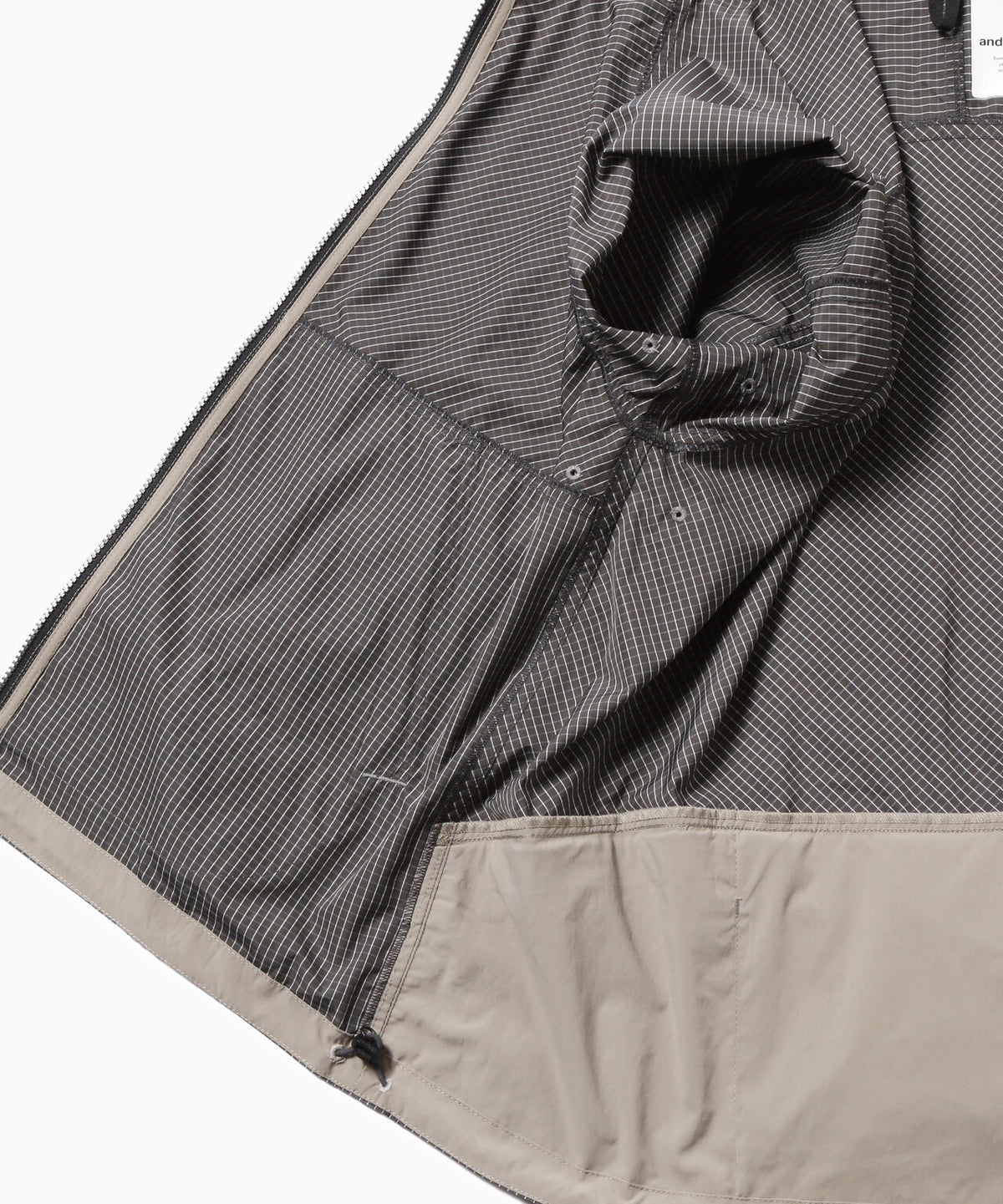 and wander x Brompton reflective rip hoodie
