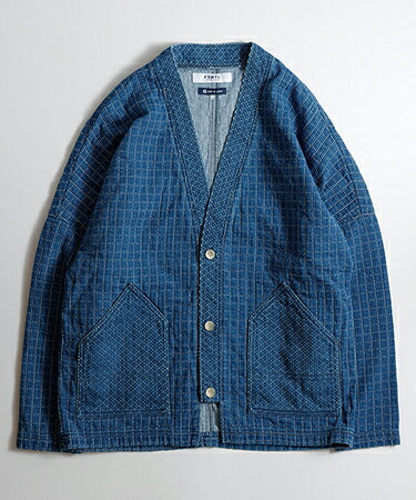 FDMTL SASHIKO CARDIGAN 3YR WASH