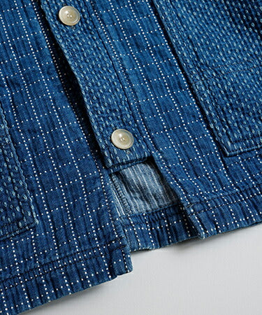 FDMTL SASHIKO CARDIGAN 3YR WASH