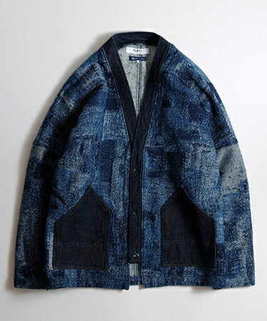 FDMTL JACQUARD BORO CARDIGAN RINSE