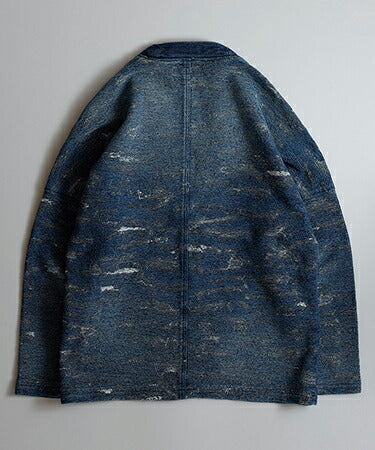 FDMTL JACQUARD DENIM CARDIGAN 2YR WASH