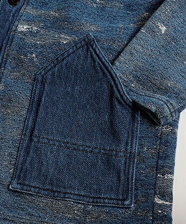 FDMTL JACQUARD DENIM CARDIGAN 2YR WASH