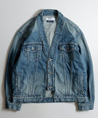 FDMTL DENIM HAORI JACKET 4YR WASH