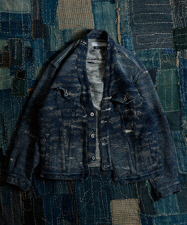 FDMTL DENIM HAORI JACKET 5YR WASH