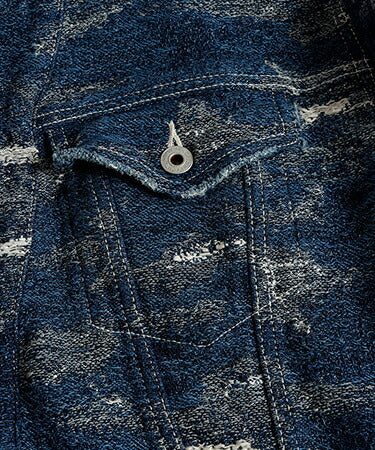 FDMTL DENIM HAORI JACKET 5YR WASH