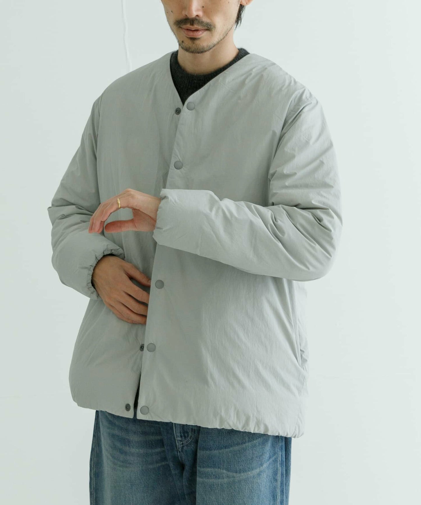 NANGA × URBAN RESEARCH AURORA No Collar Down Blouson