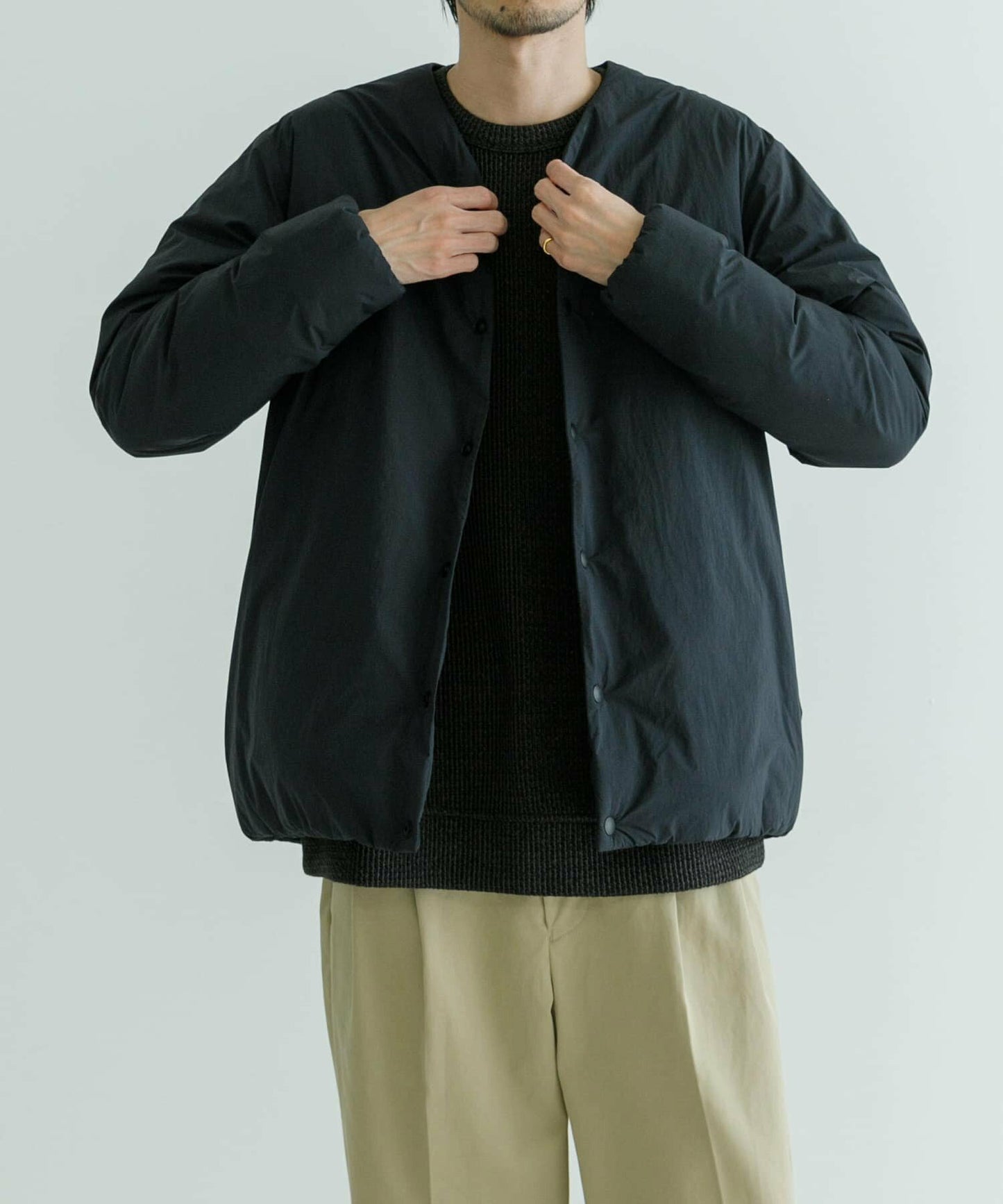 NANGA × URBAN RESEARCH AURORA No Collar Down Blouson