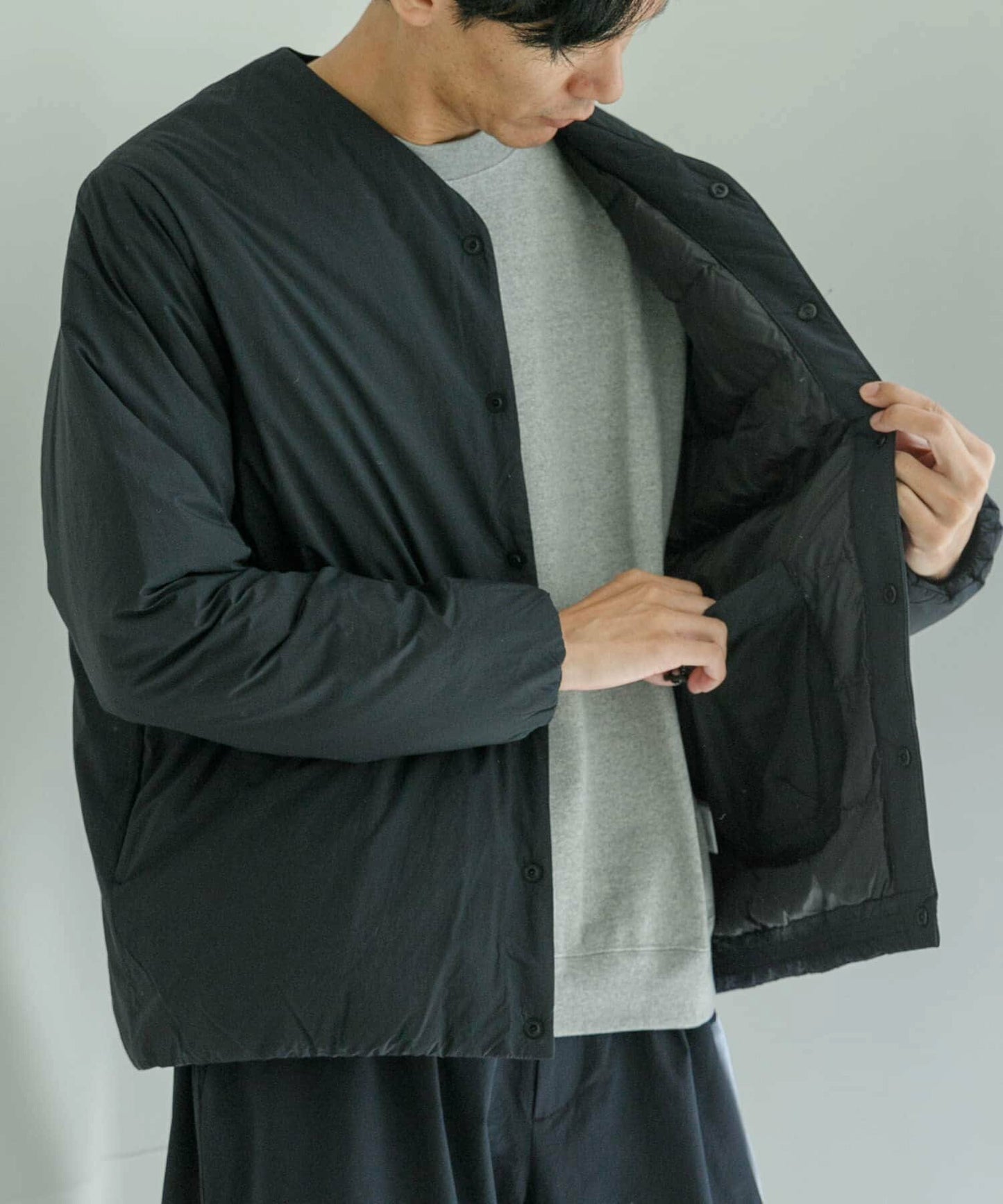 NANGA × URBAN RESEARCH AURORA No Collar Down Blouson