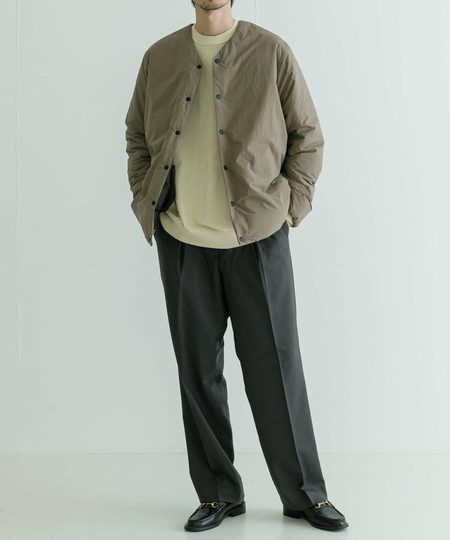 NANGA × URBAN RESEARCH AURORA No Collar Down Blouson