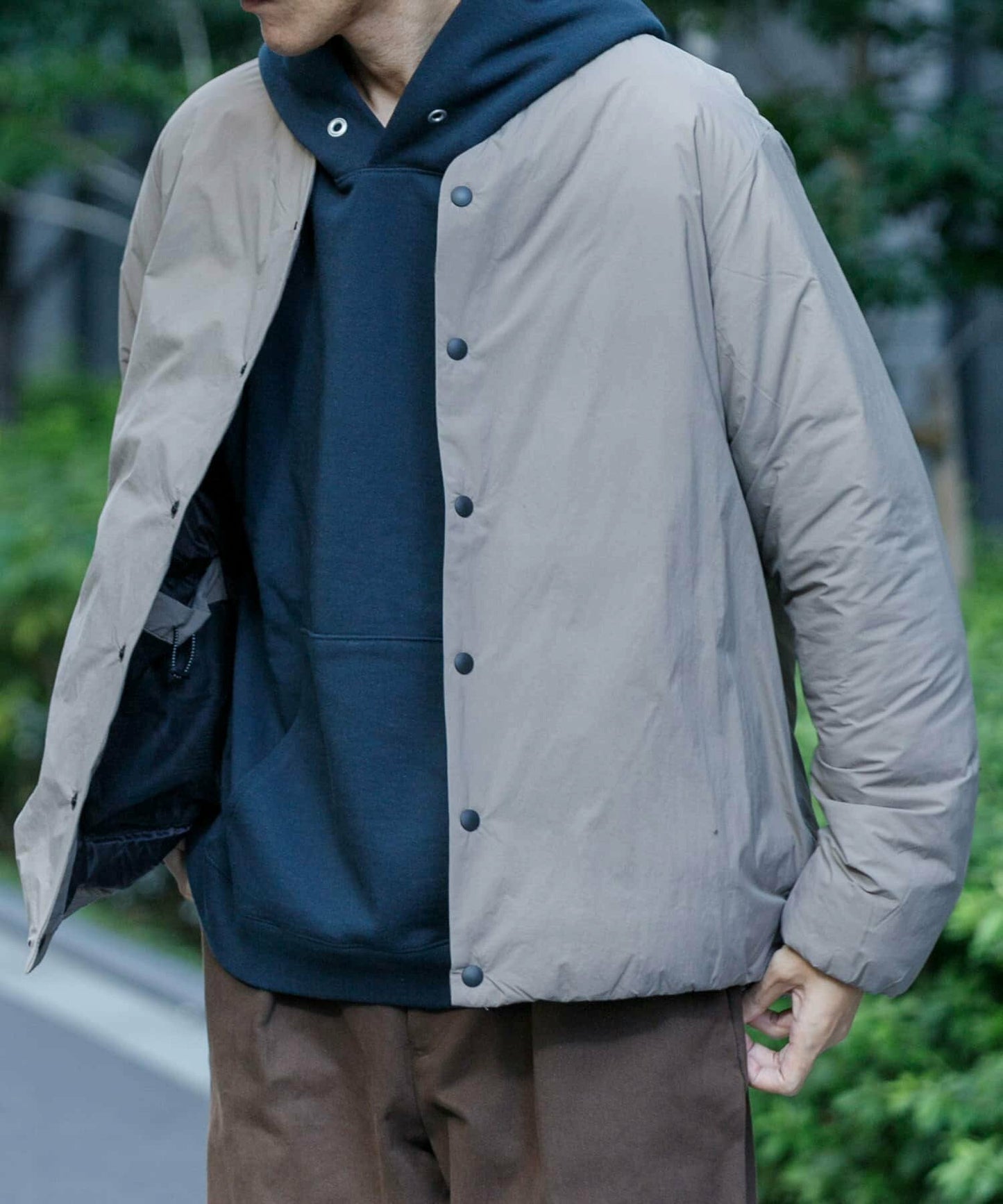 NANGA × URBAN RESEARCH AURORA No Collar Down Blouson