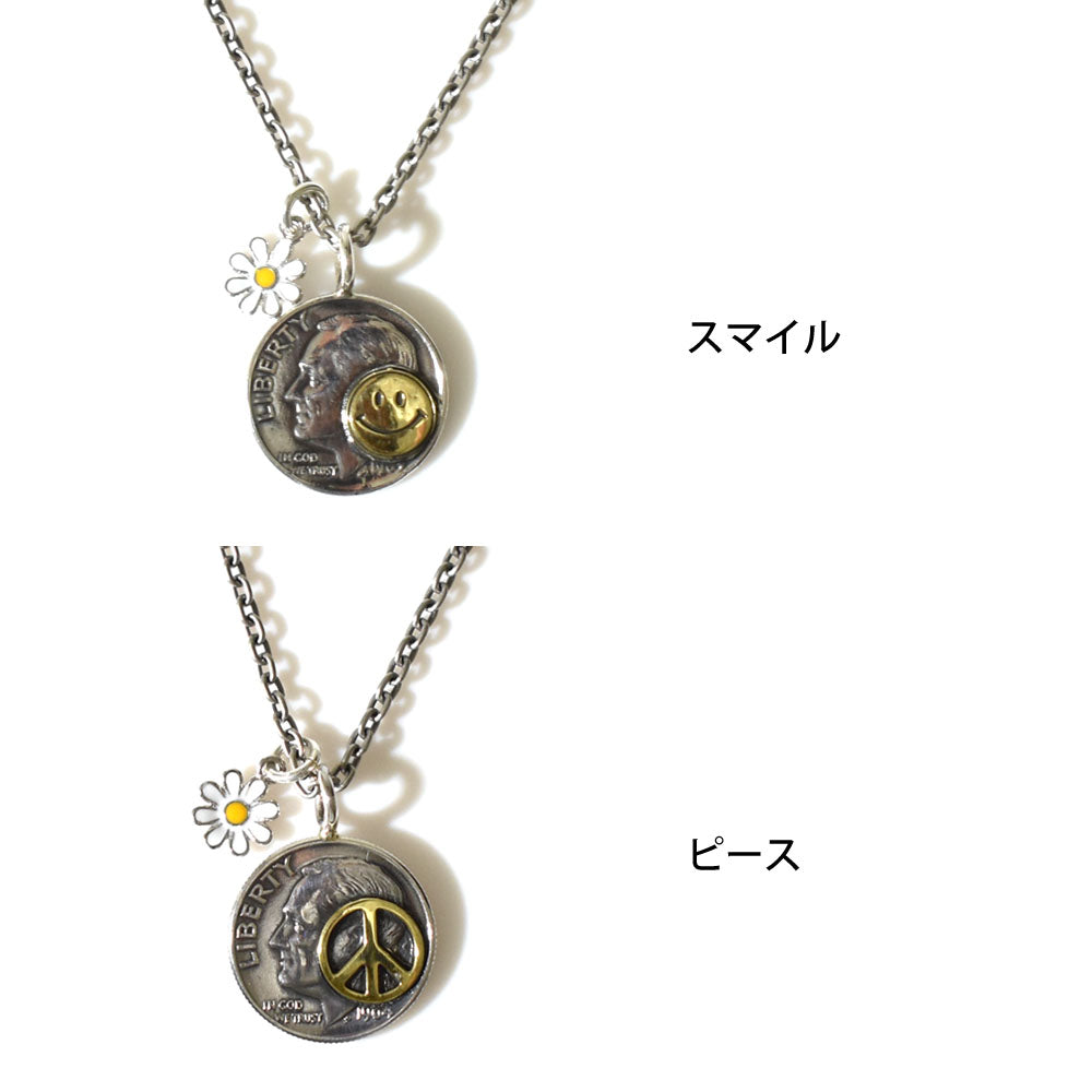 NORTH WORKS Flower Smile Flower Peace Necklace N-660