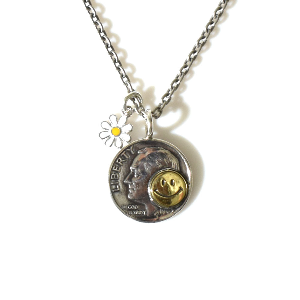 NORTH WORKS Flower Smile Flower Peace Necklace N-660