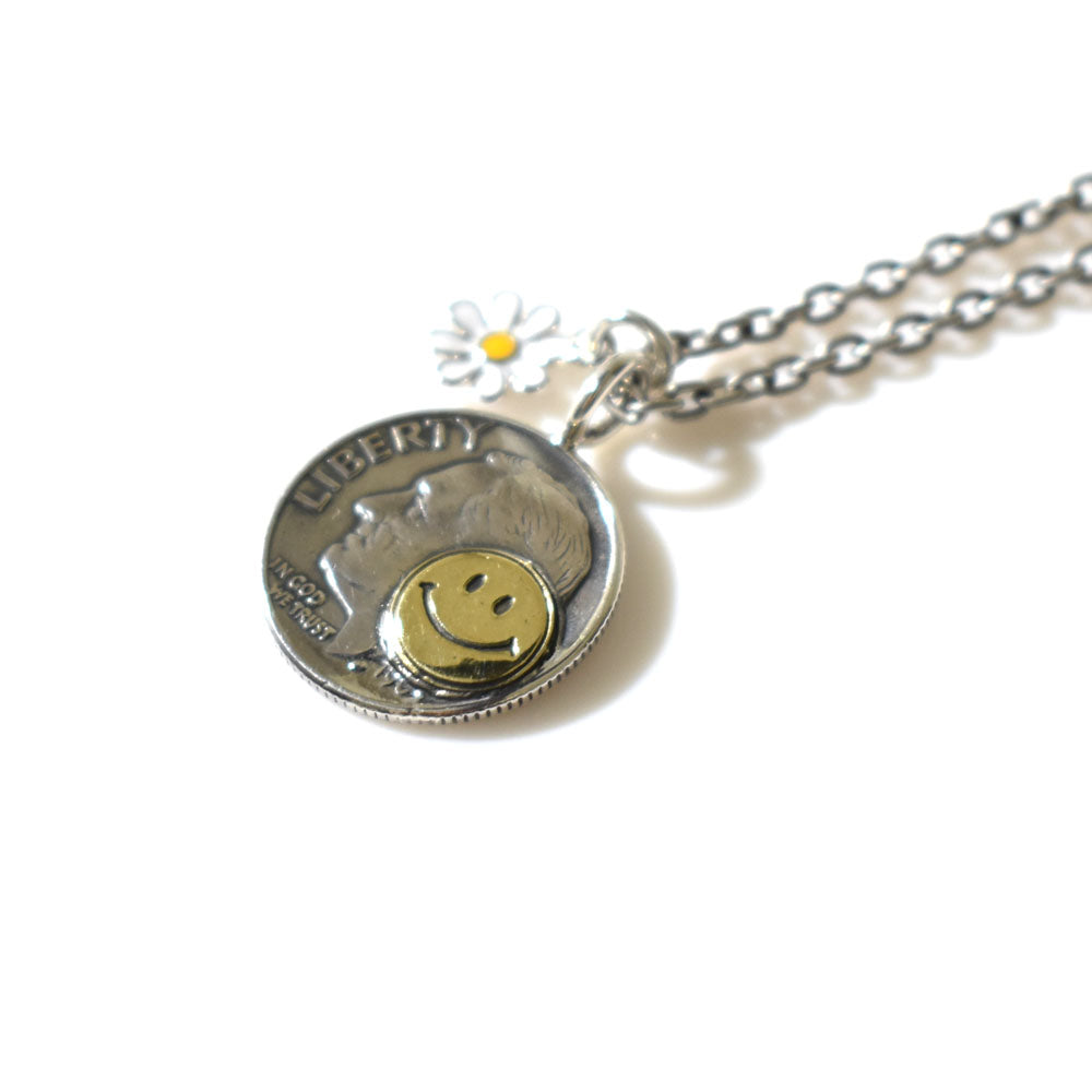 NORTH WORKS Flower Smile Flower Peace Necklace N-660