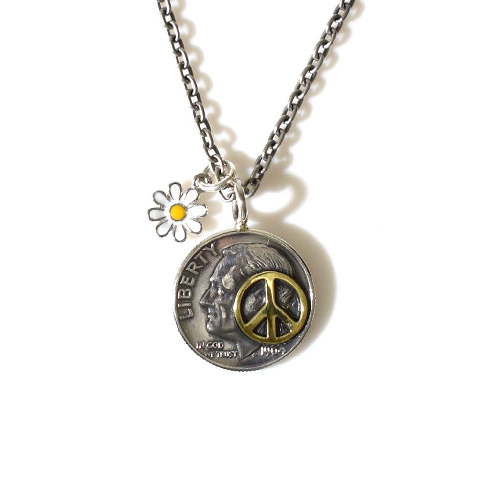 NORTH WORKS Flower Smile Flower Peace Necklace N-660