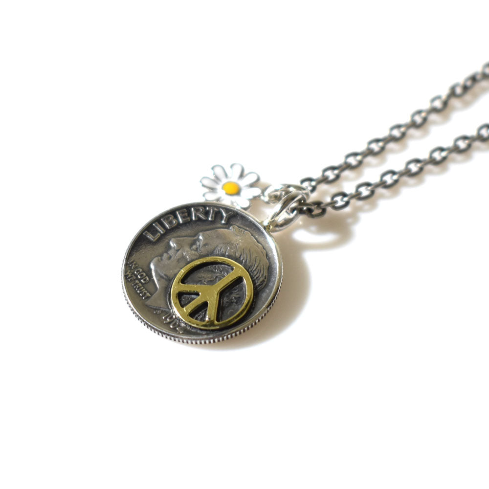 NORTH WORKS Flower Smile Flower Peace Necklace N-660