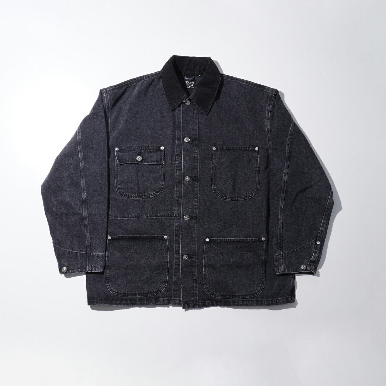 orSlow LOOSE FIT COVERALL (Black Denim Stone)