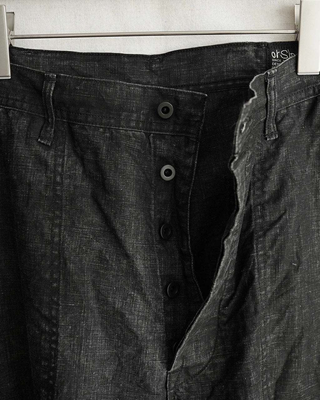 orSlow WWII 40'S NAVY SUMI COATED LINEN UTILITY TROUSERS