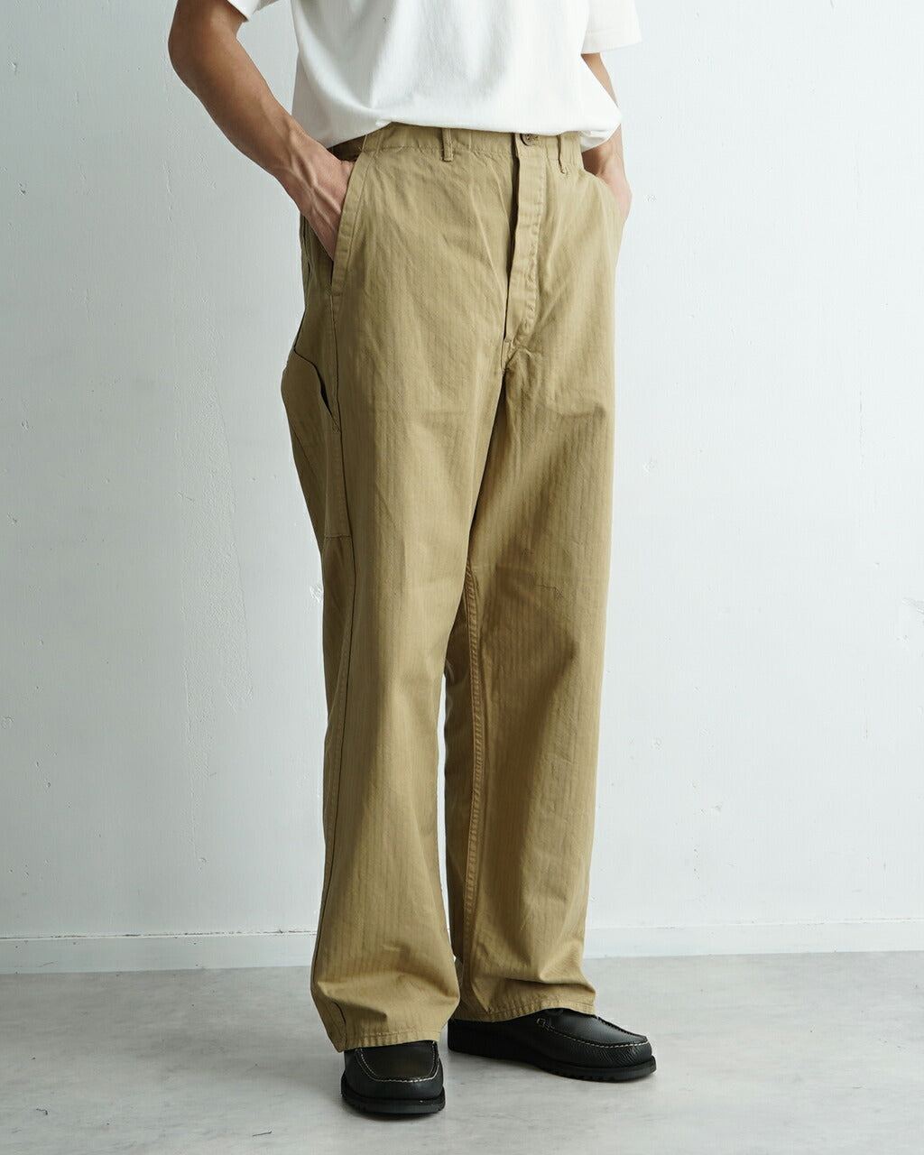 orSlow WIDE FIT FRENCH WORK PANTS Khaki