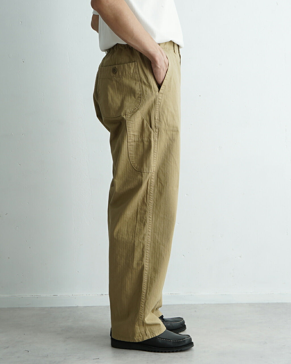 orSlow WIDE FIT FRENCH WORK PANTS Khaki