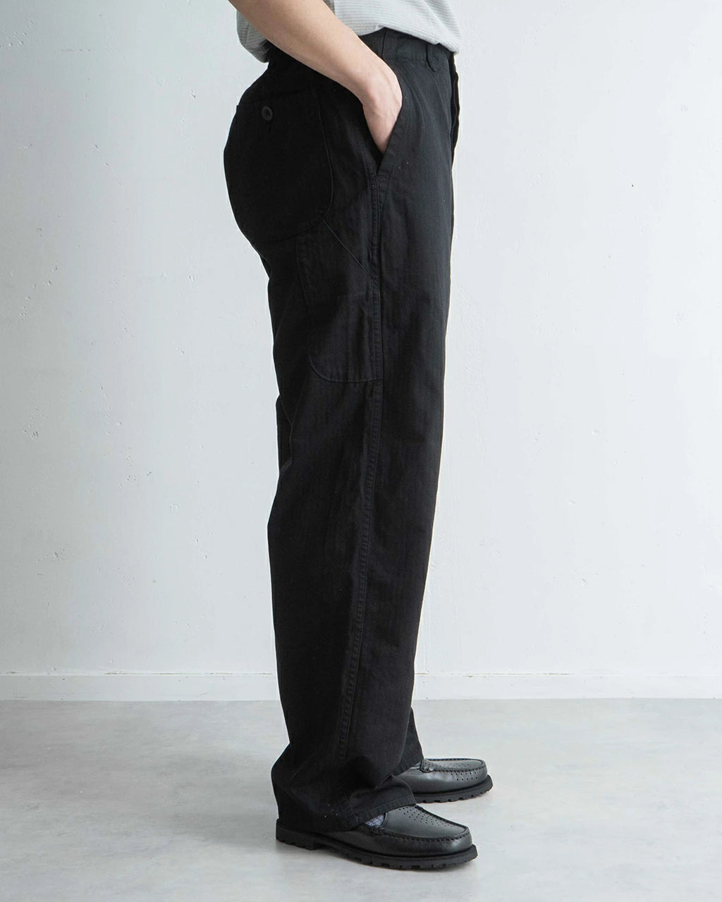 orSlow WIDE FIT FRENCH WORK PANTS Black