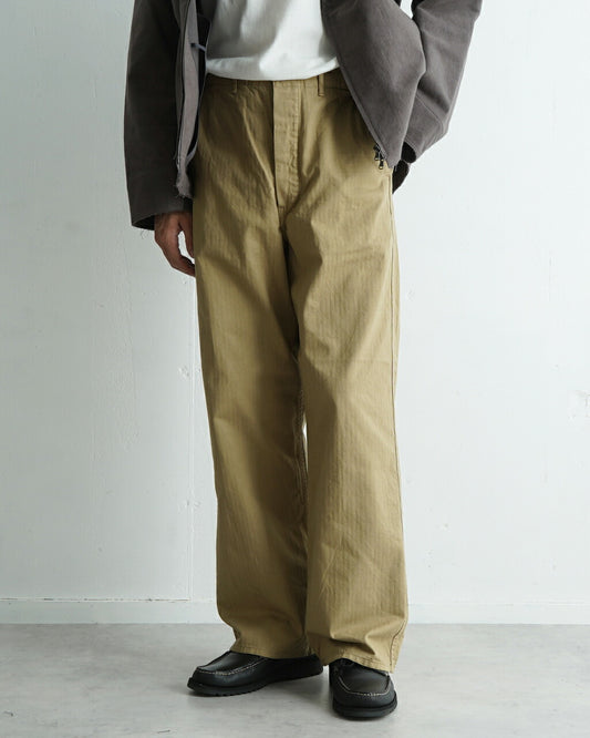 orSlow WIDE FIT FRENCH WORK PANTS Khaki