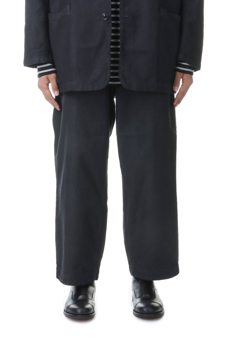 HERILL23aw PC MOLESKIN MODIGLIANI PANTS Black