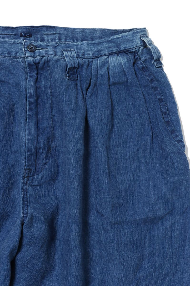 Porter Classic INDIGO LINEN BEBOP PANTS