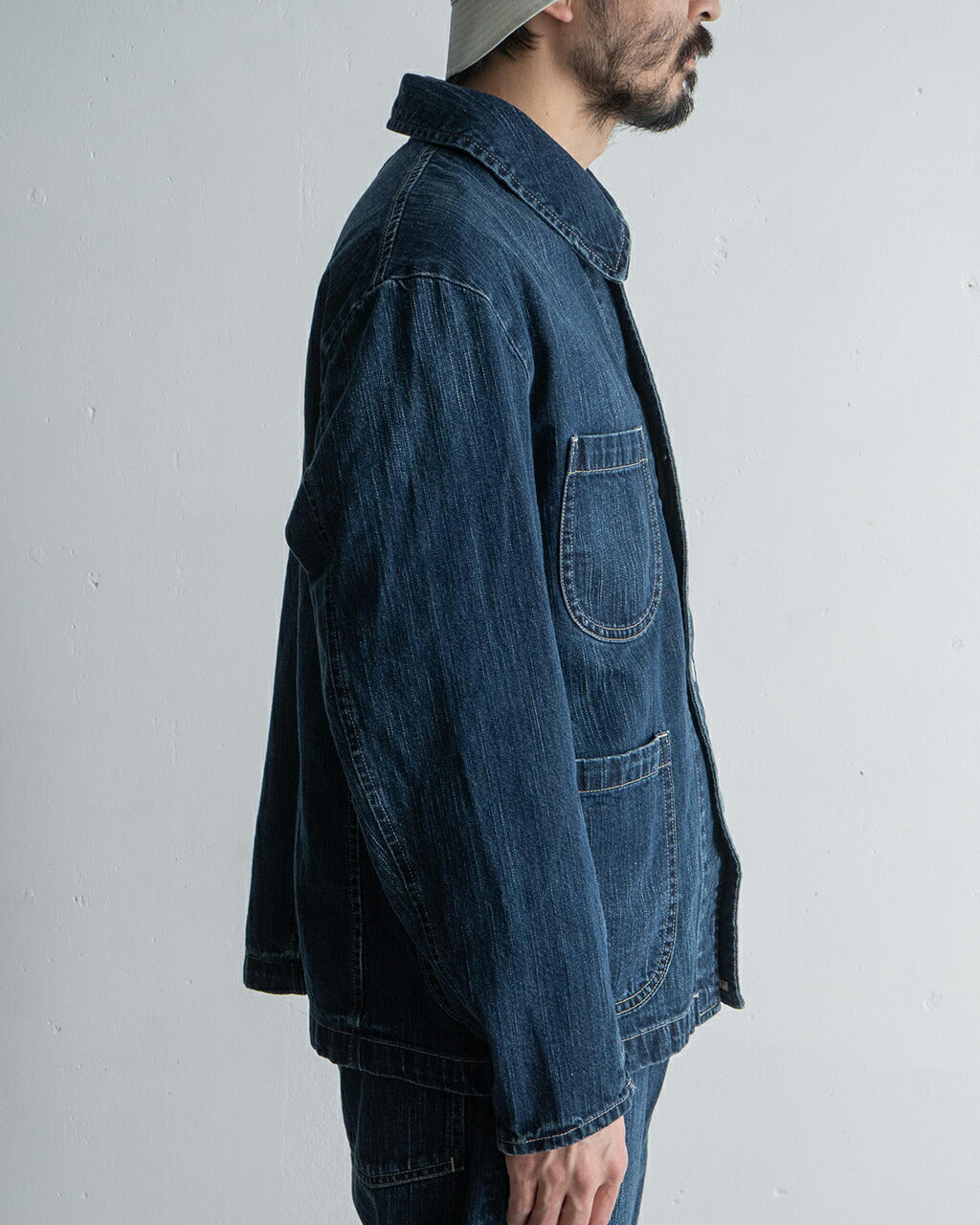 Porter Classic STEINBECK DENIM FRENCH JACKET WATCH CHAIN