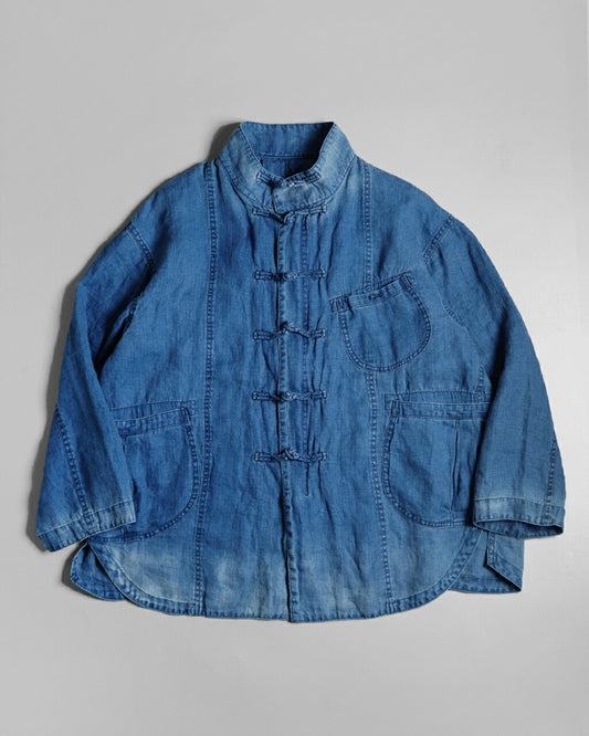 Porter Classic INDIGO LINEN CHINESE JACKET