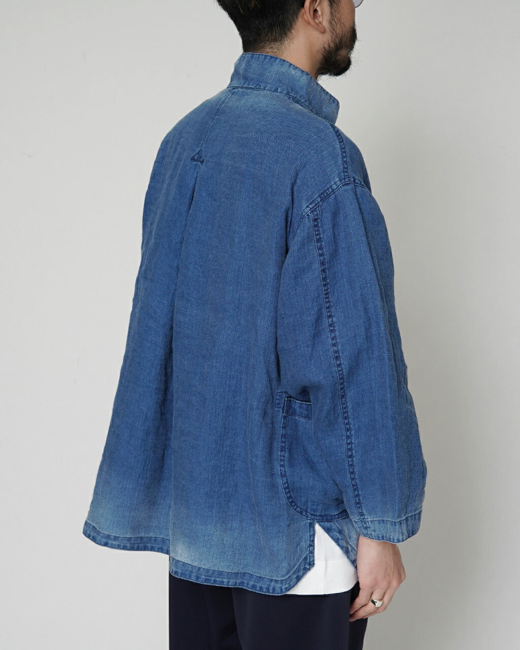 Porter Classic INDIGO LINEN CHINESE JACKET