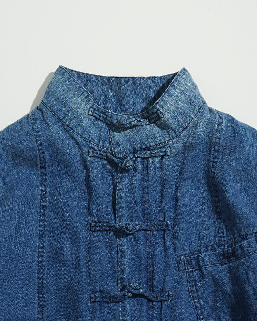 Porter Classic INDIGO LINEN CHINESE JACKET