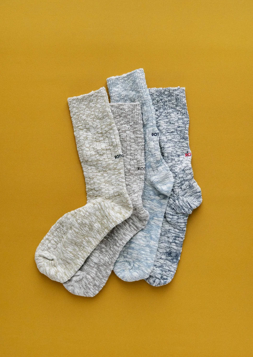 RoToTo ORGANIC COTTON SLUB CREW SOCKS