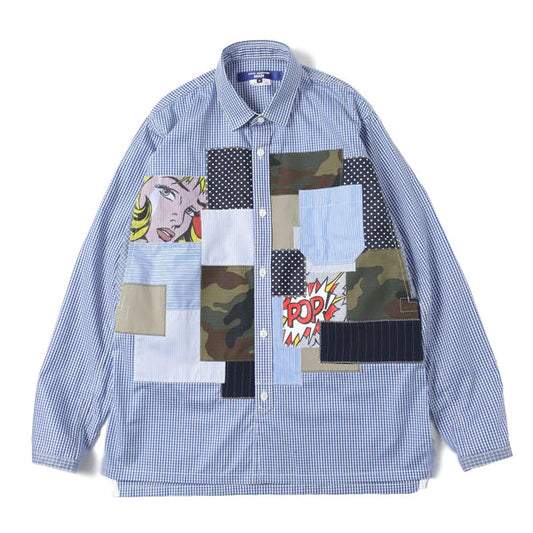 Junya Watanabe Man MIX Roy Lichtenstain Patchwork Shirt