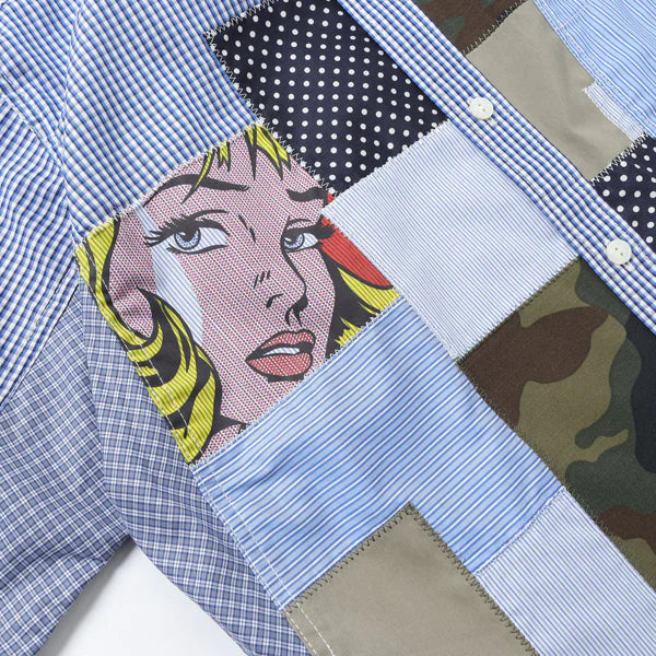 Junya Watanabe Man MIX Roy Lichtenstain Patchwork Shirt