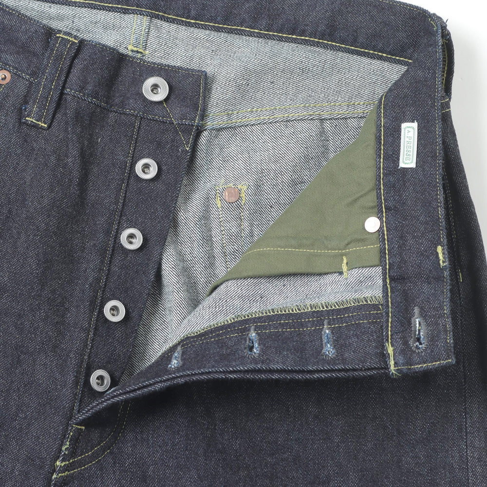 A.PRESSE Washed Denim Wide Pants (ONE WASH)