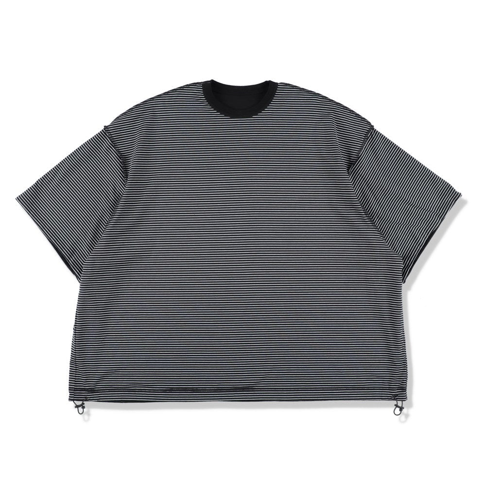 is-ness REVERSIBLE BALLOON BORDER T-SHIRT