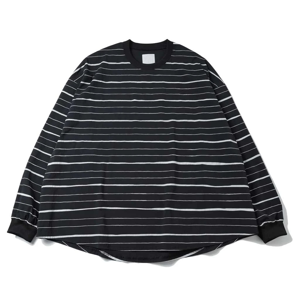 S.F.C (STRIPES FOR CREATIVE) SUPER BIG MIX STRIPE LS NYLON TEE