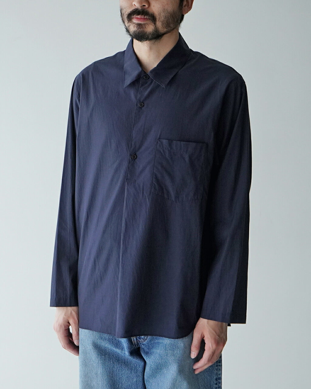 トップス STILL BY HAND SILKETE COTTON SWEAT NAVY STILL BY HAND 