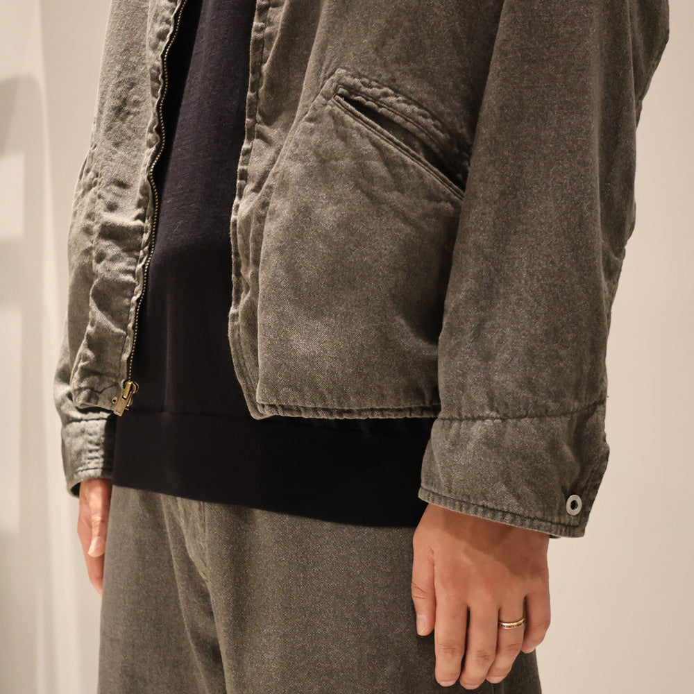A.PRESSE Vintage Black Chambray Sports Jacket