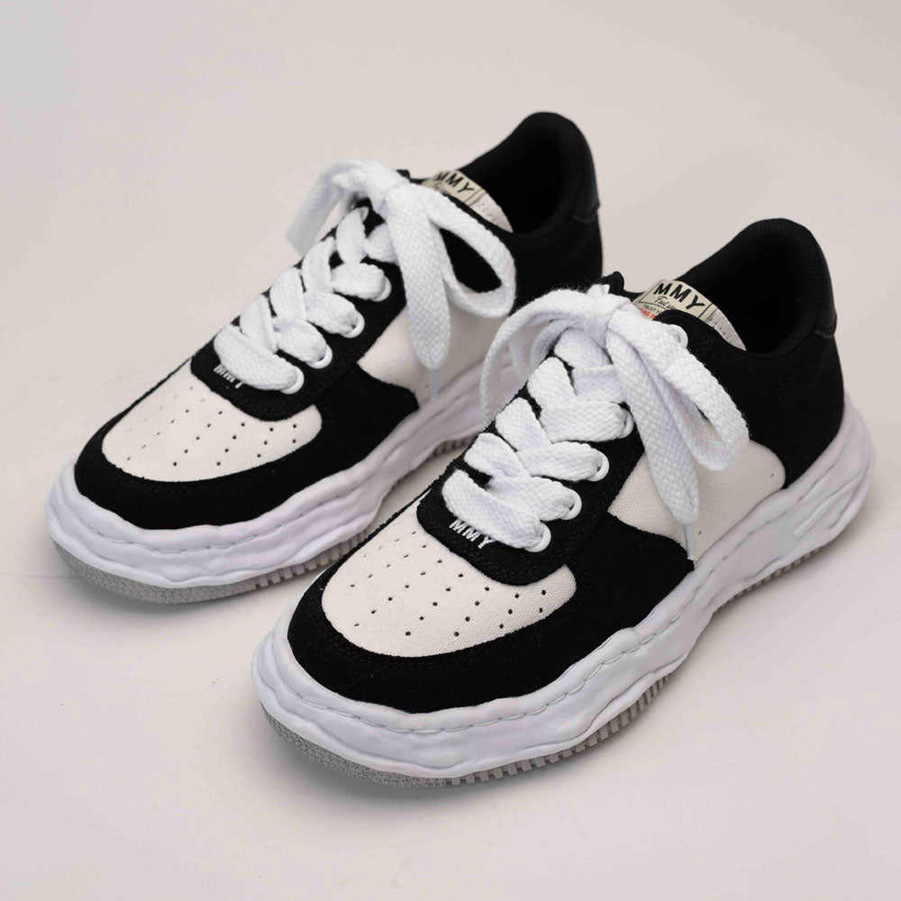 Maison MIHARA YASUHIRO WAYNE Original Sole Canvas Lowtop Sneaker Black x White