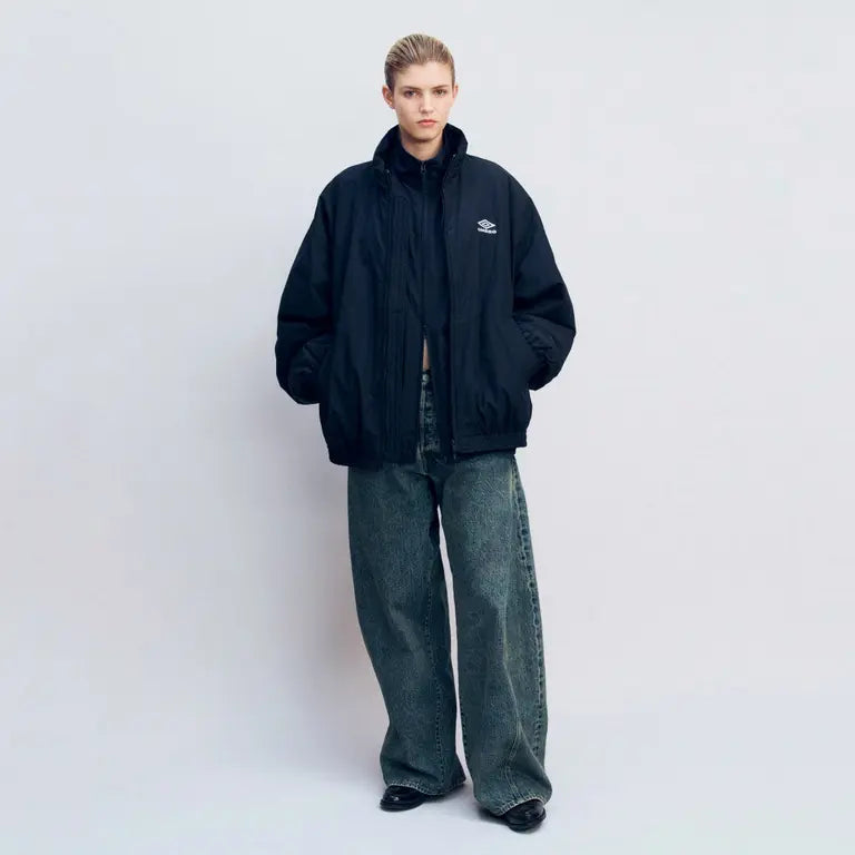 ssstein DEFORMATION WIDE DENIM JEANS