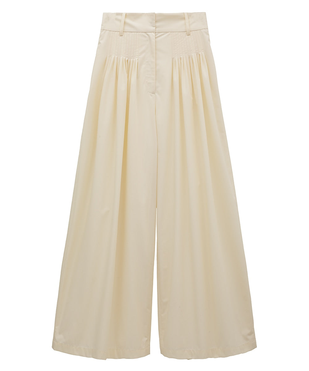 CLANE TUCK DESIGN WIDE PANTS