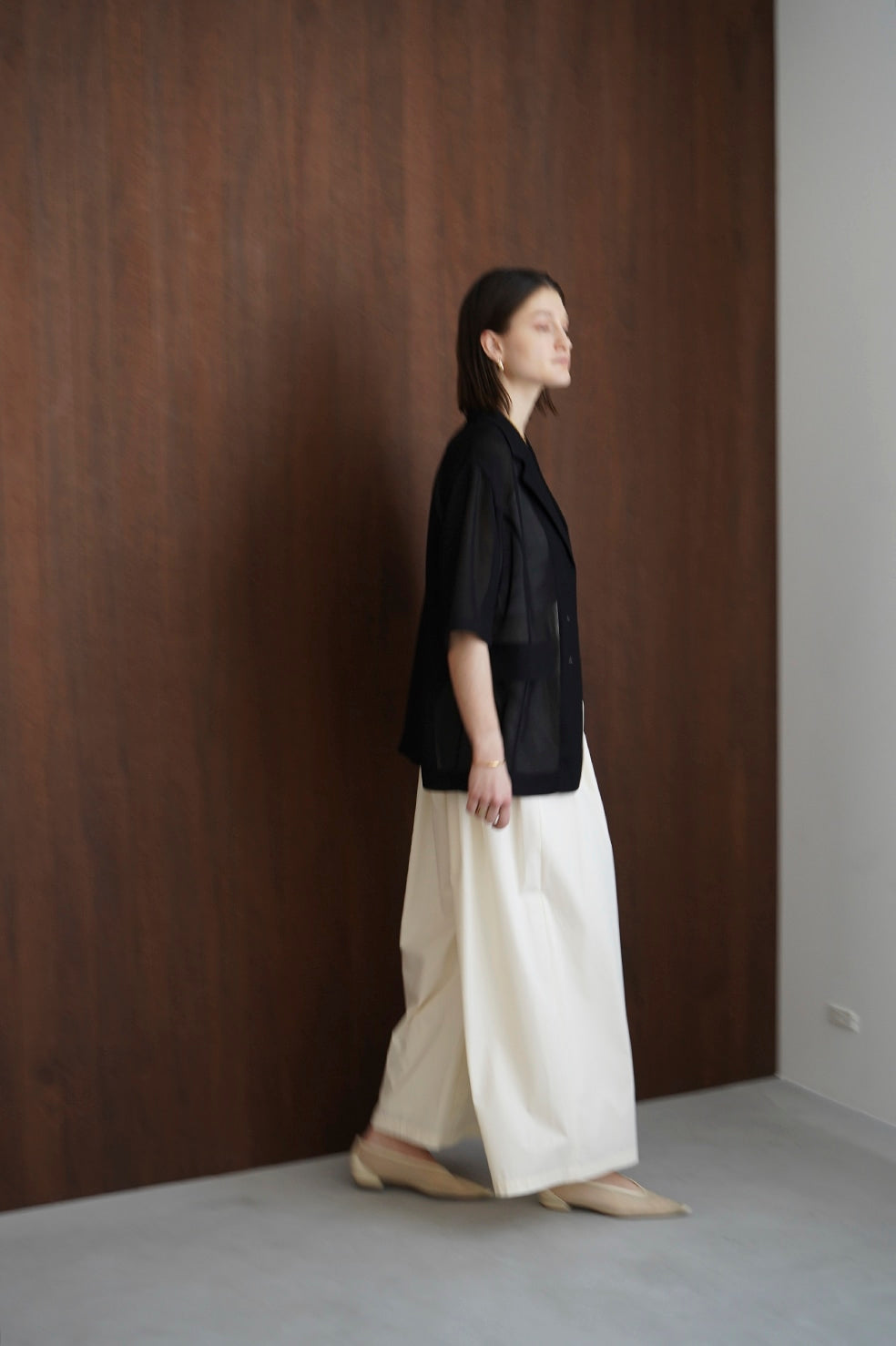 CLANE TUCK DESIGN WIDE PANTS