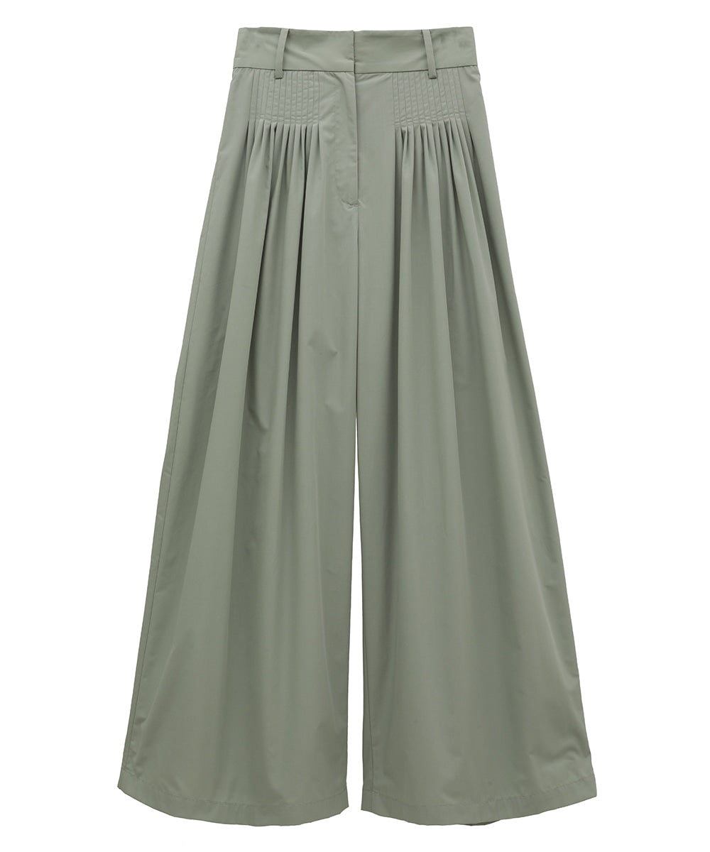 CLANE TUCK DESIGN WIDE PANTS